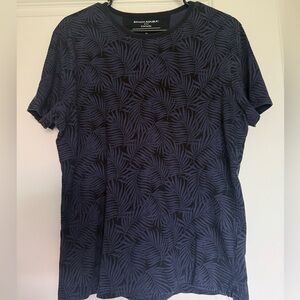 Banana Republic Blue Short Sleeve Tee with Floral Print